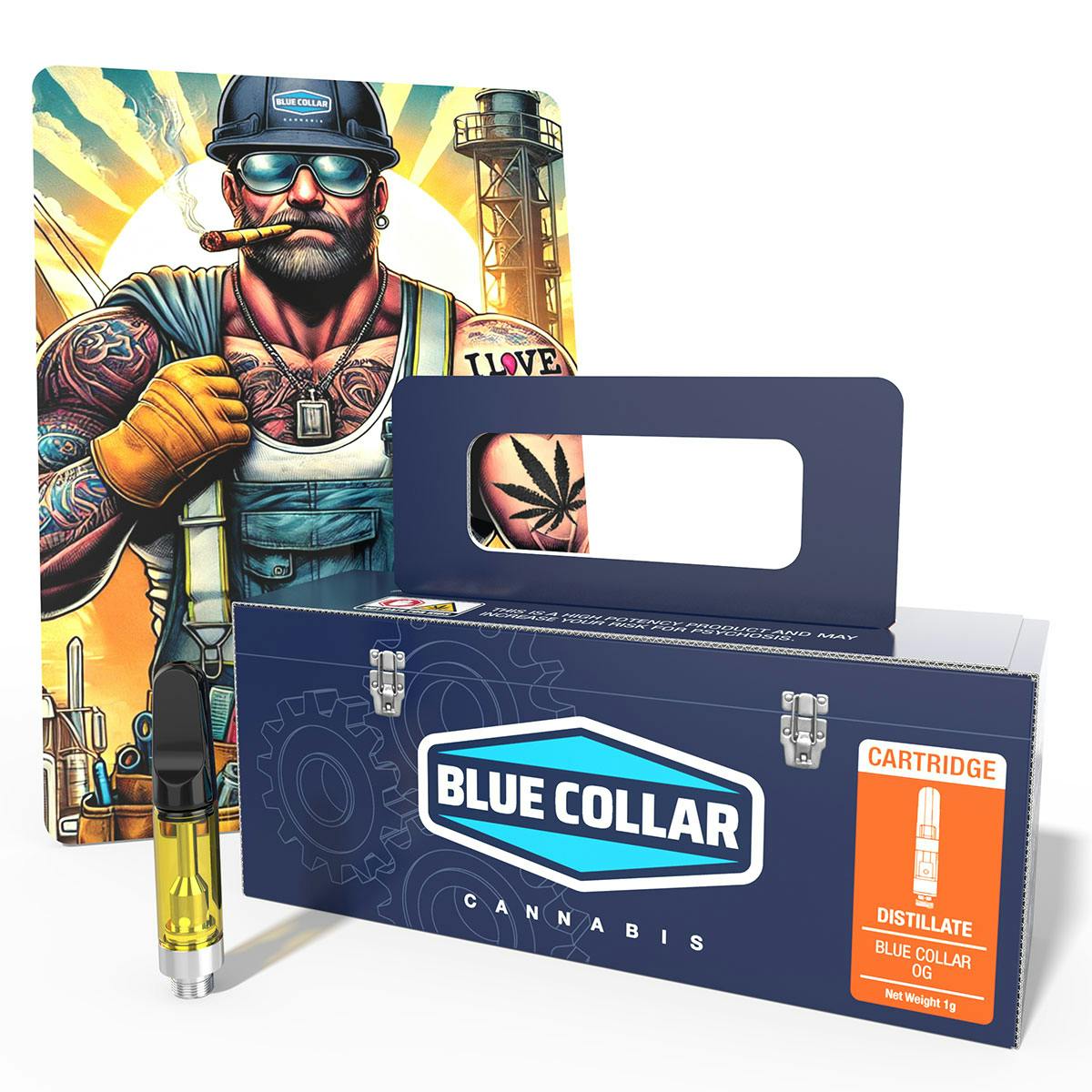 Photograph of product: Blue Collar Oui'd - Blue Collar OG Cartridge - 1g