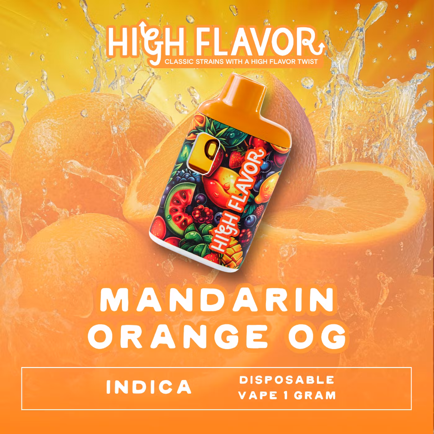 Photograph of product: 1g Mandarin Orange OG Disposable Vape | TAX INCLUDED