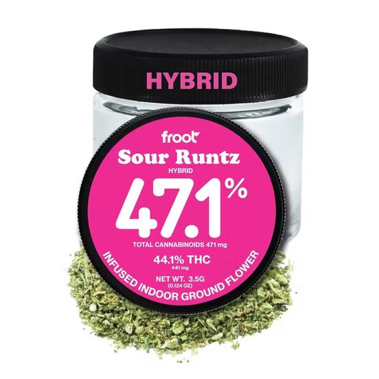 Photograph of product: Sour Runtz Hybrid Infused Indoor Ground Flower - 