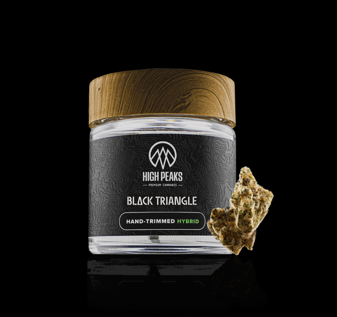 Photograph of product: High Peaks | Flower | Black Triangle | Hybrid - 3.5g