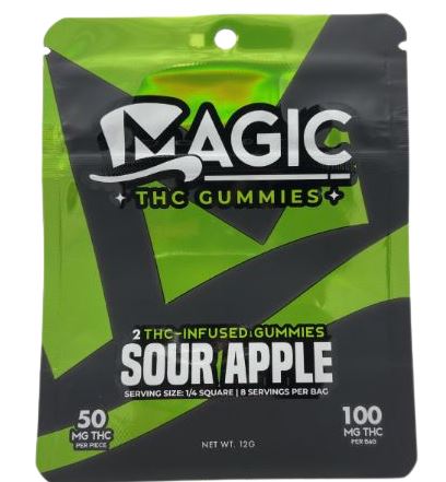 Photograph of product: Magic Edibles | Green Apple | 200MG Gummies