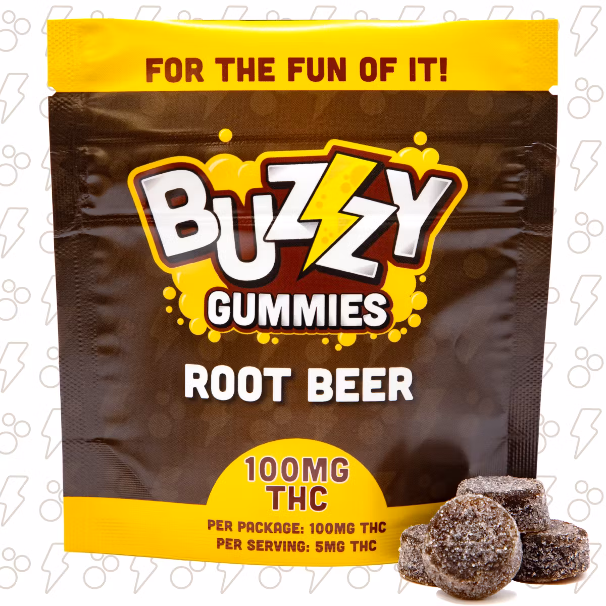 Photograph of product: Root Beer | Gummies | 20pk | by Buzzys