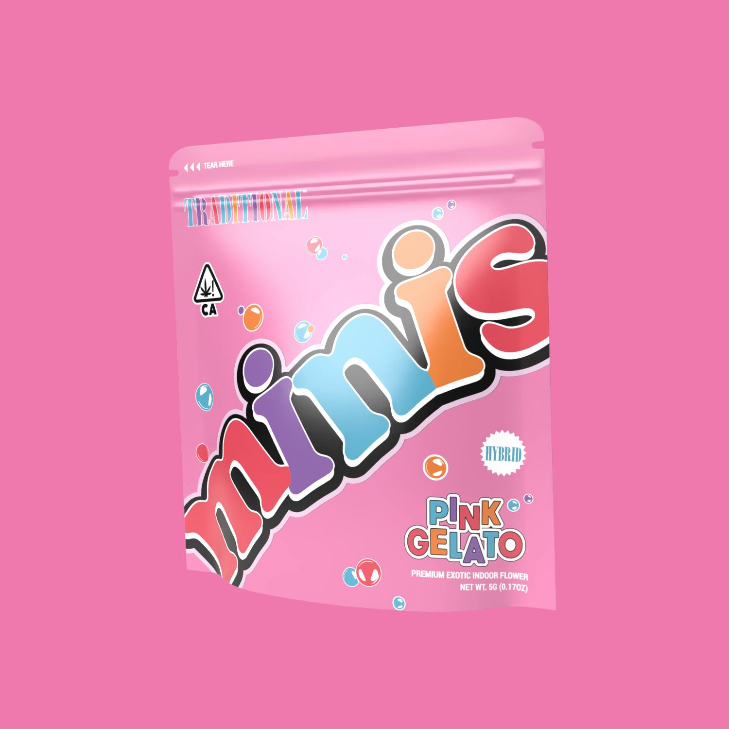 Photograph of product: TRADITIONAL PINK GELATO 5G MINIS FLOWER