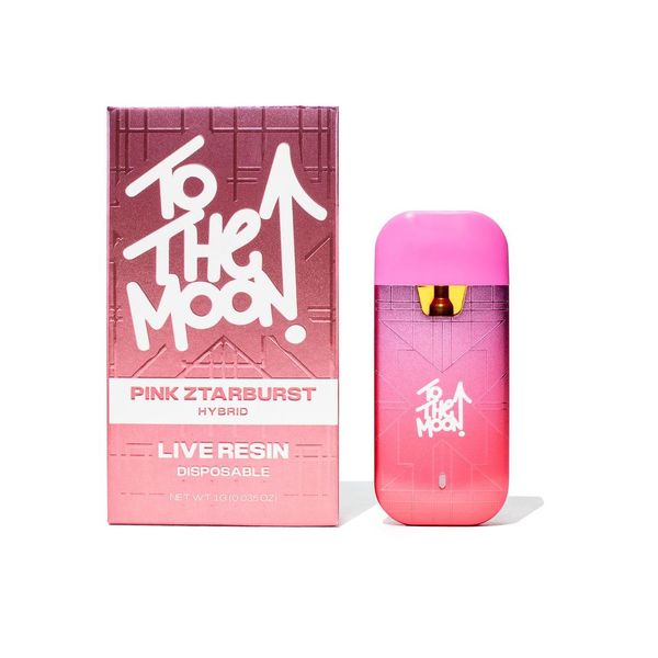Photograph of product: TO THE MOON | PINK ZTARBURST | LIVE RESIN DISPOSABLE | 1G