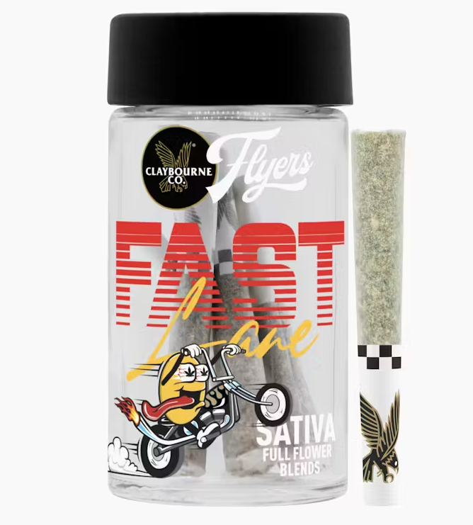 Photograph of product: Claybourne Flyers Blend 7pk Prerolls 3.5g Fast Lanes