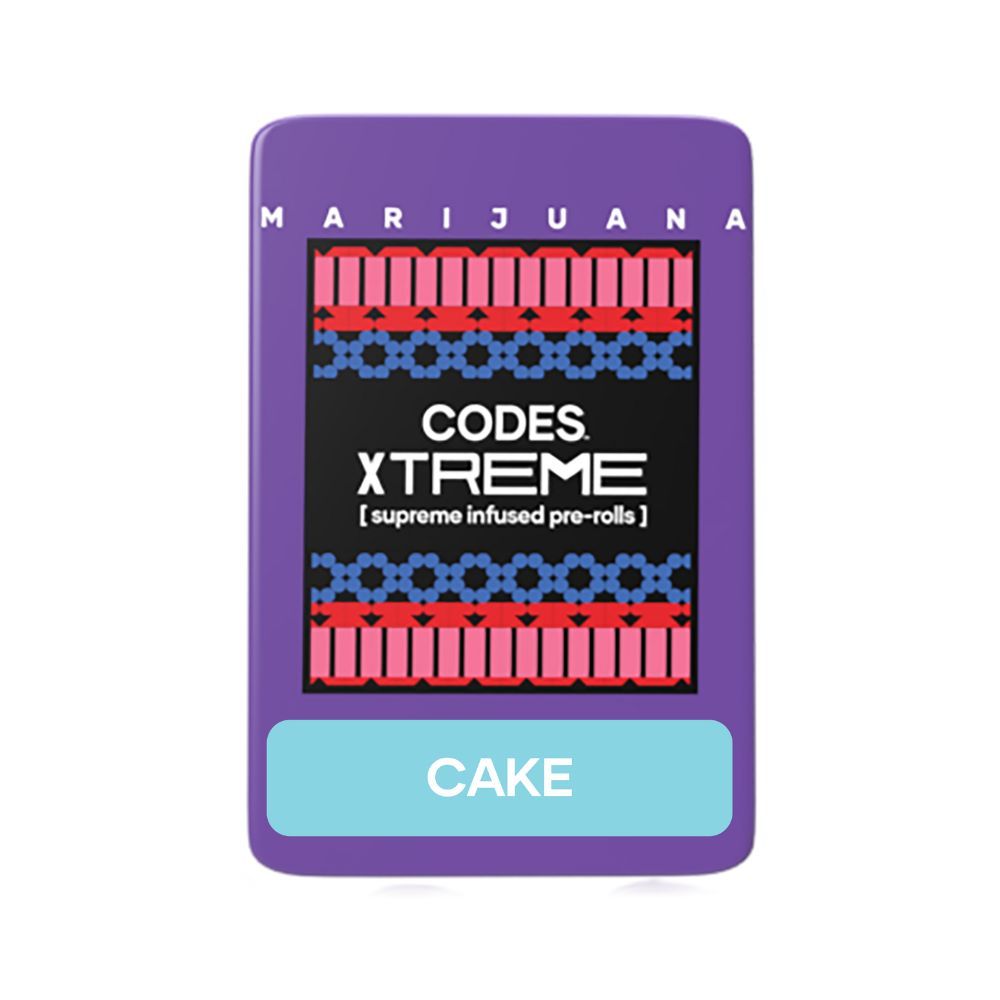 Photograph of product: Codes: Infused Pre-Roll Pack | Cake x Dosilato | 0.7g ea | 3pk