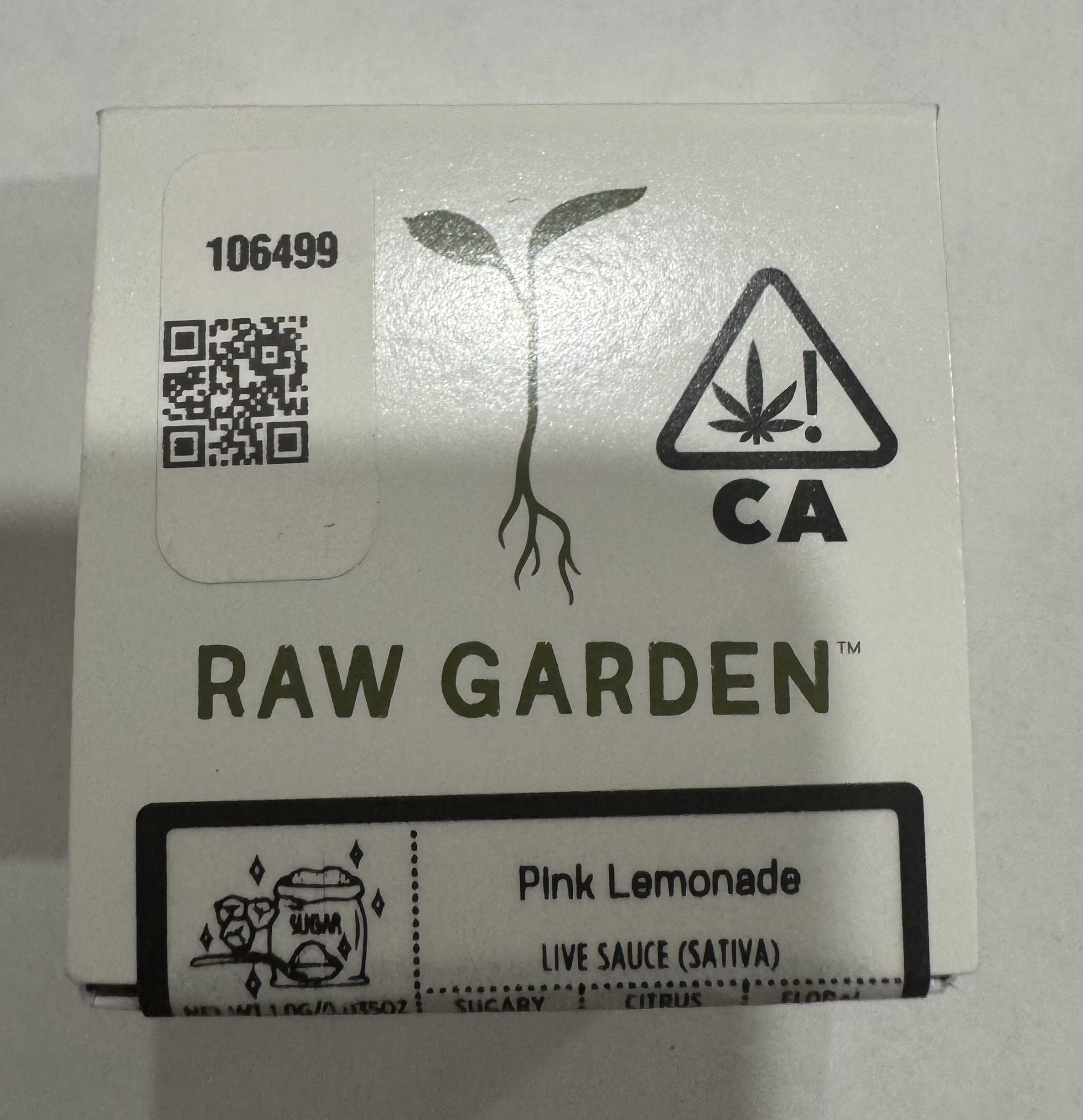 Photograph of product: PINK LEMONADE 1G LIVE SAUCE  EXTRACT - 1 G