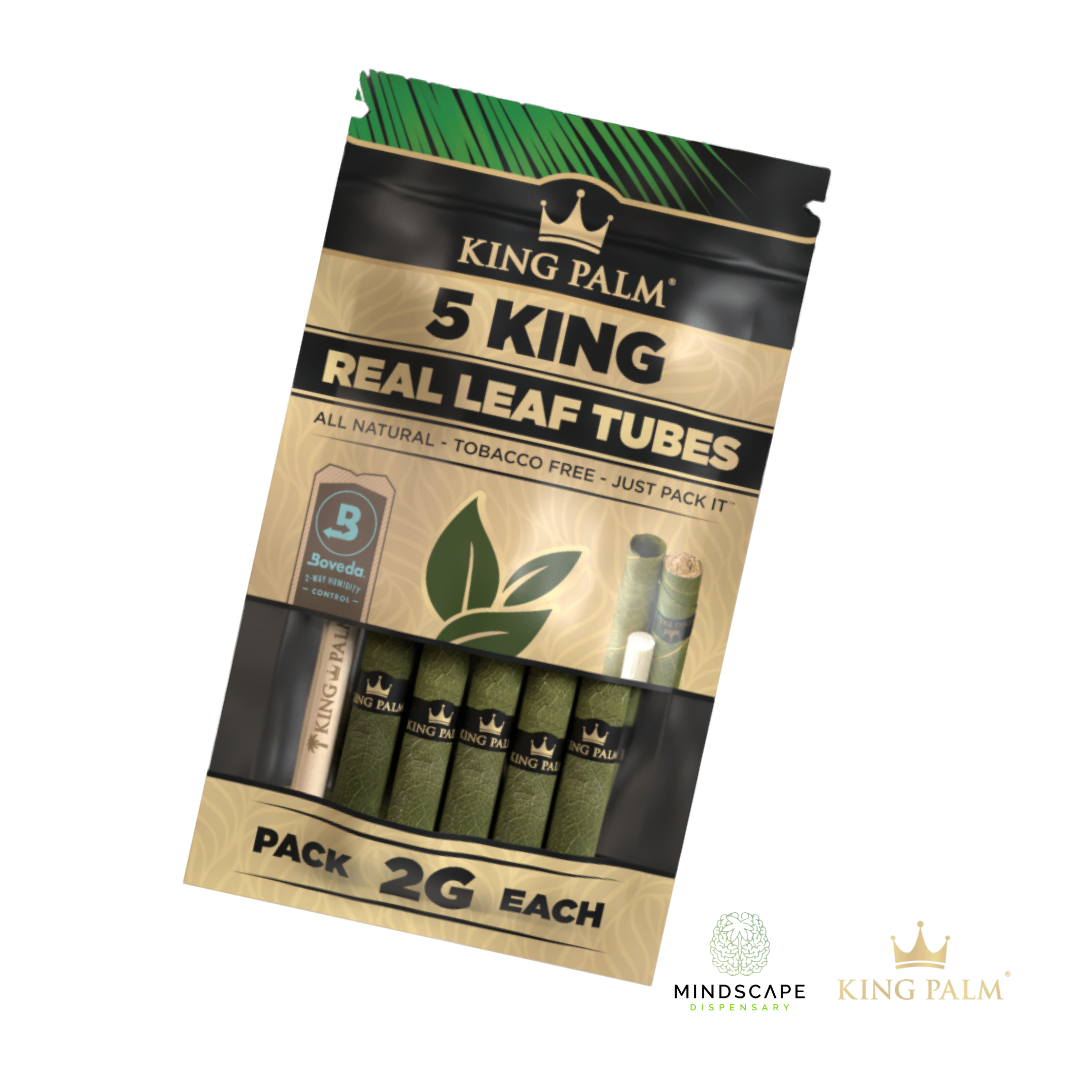 Photograph of product: King Palm Rollie Size Natural Leaf Tubes 5pk