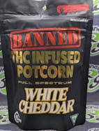 Photograph of product: E- 200mg Banned Pot Corn- White Cheddar