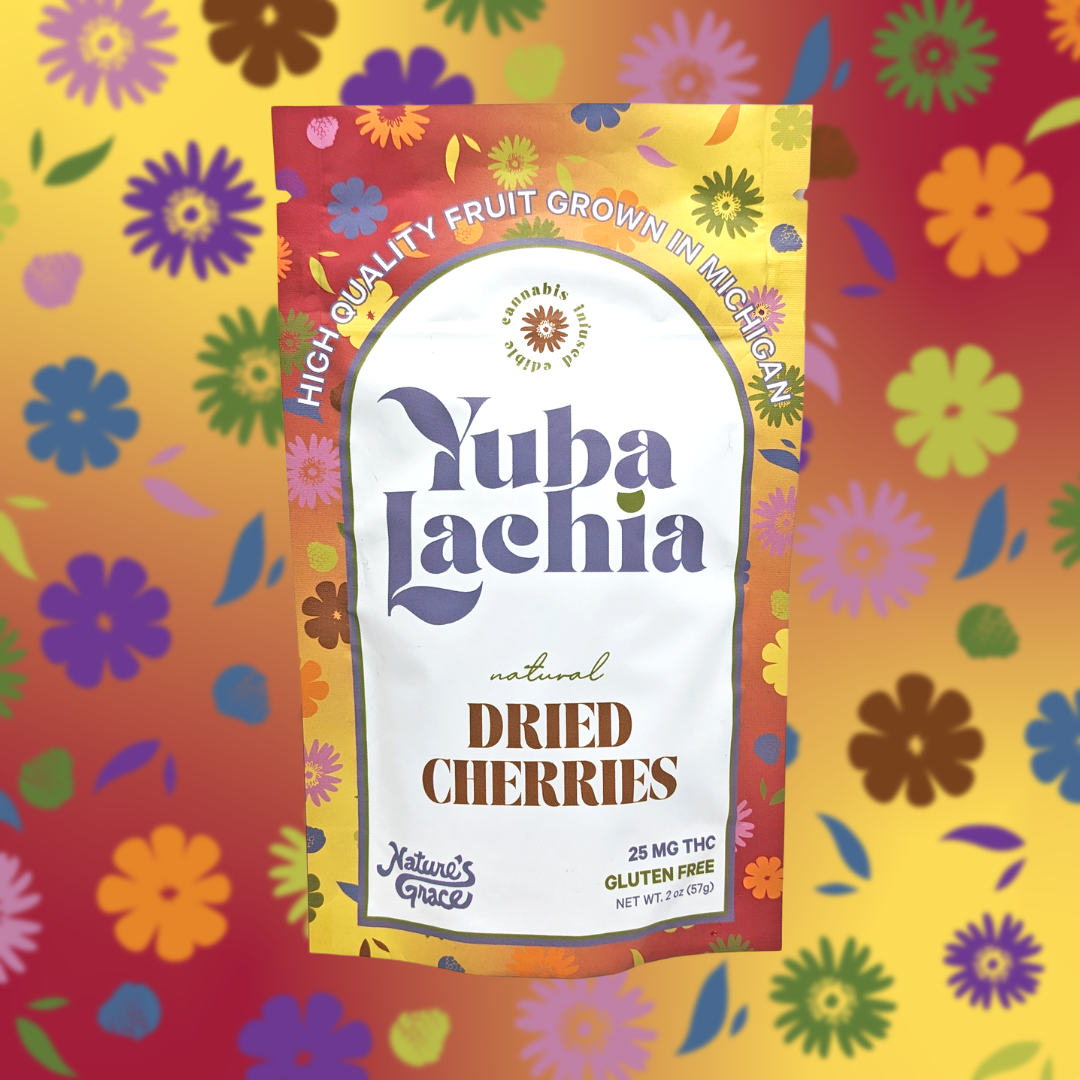 Photograph of product: Natural Dried Cherries | 25mg | Yubalachia