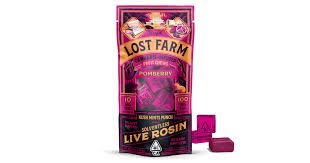 Photograph of product: [Lost Farm] Live Rosin Chews - 100mg - Pomberry x Kush Mints Punch (H) - 