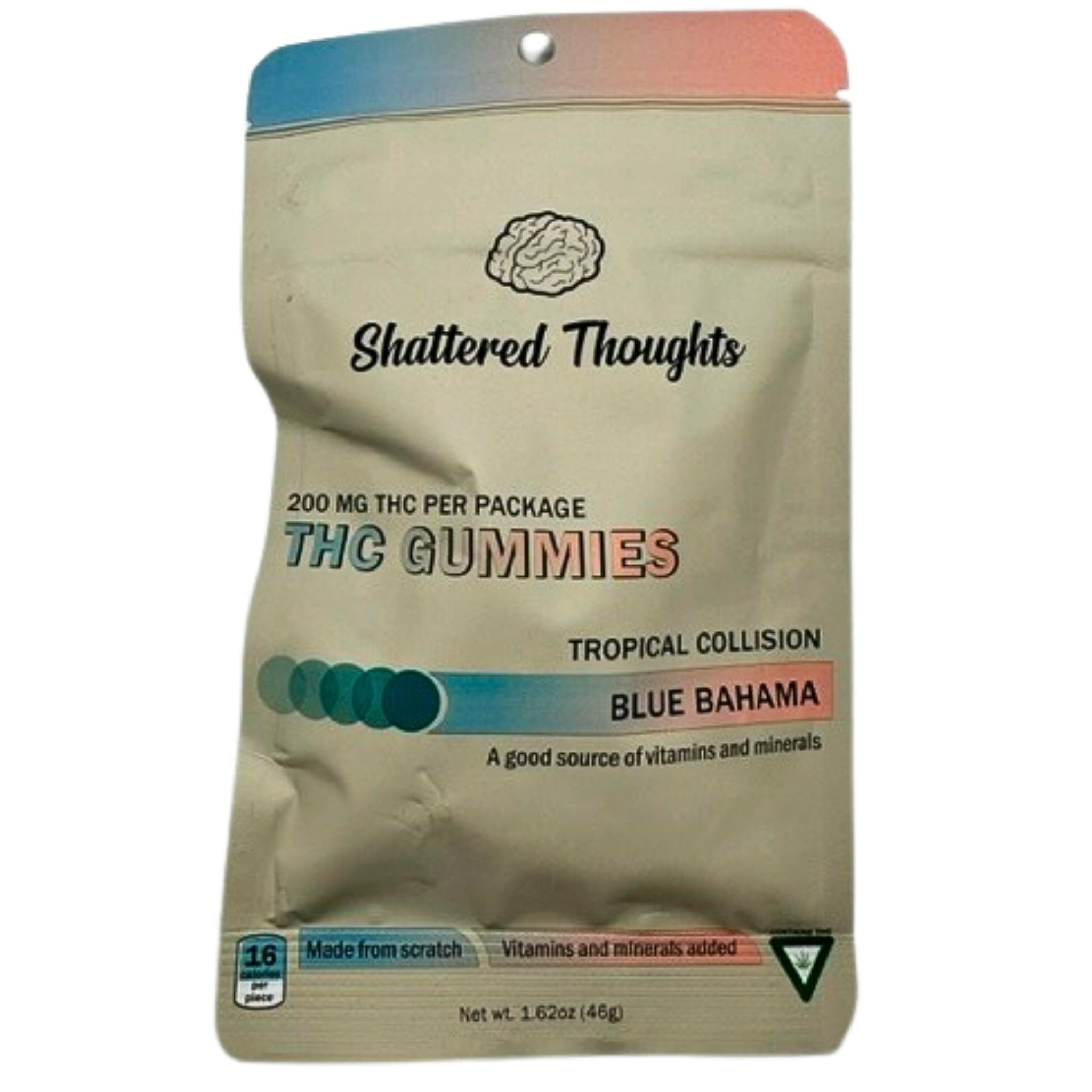 Photograph of product: Shattered Thoughts Gummies- Blue Bahama