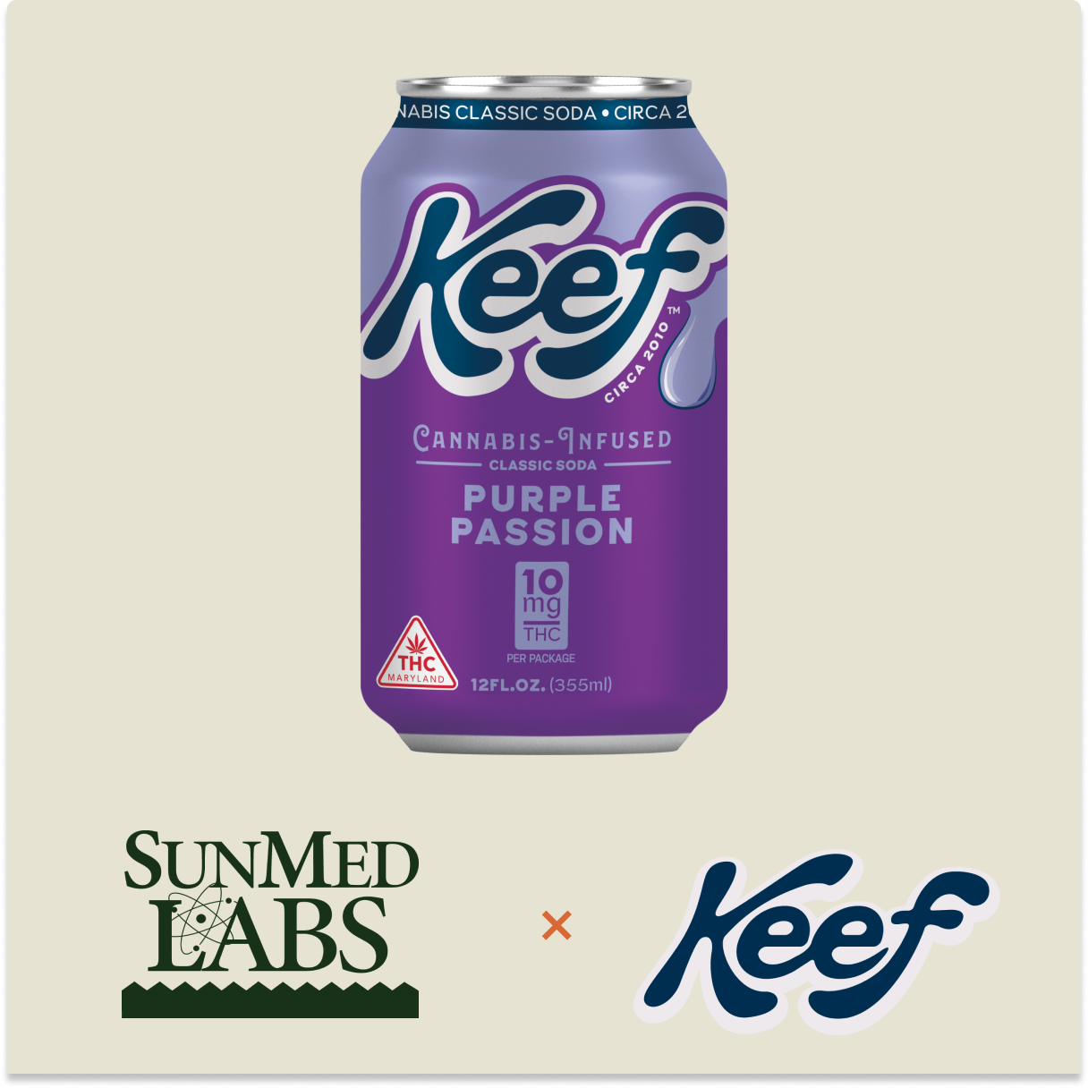 Photograph of product: Keef: Purple Passion 10mg Infused Soda (12 oz.)