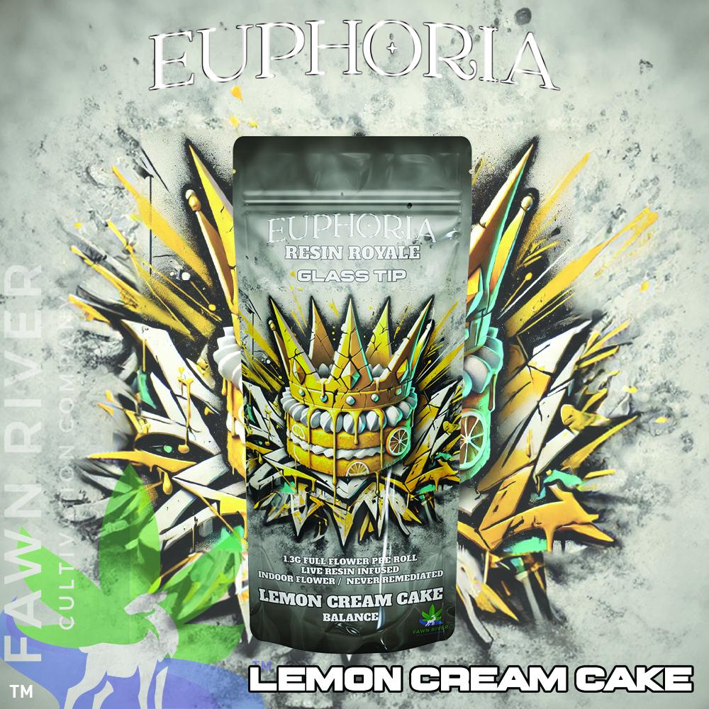 Photograph of product: Euphoria - 1.3g Live Resin Infused Preroll - Lemon Cream Cake
