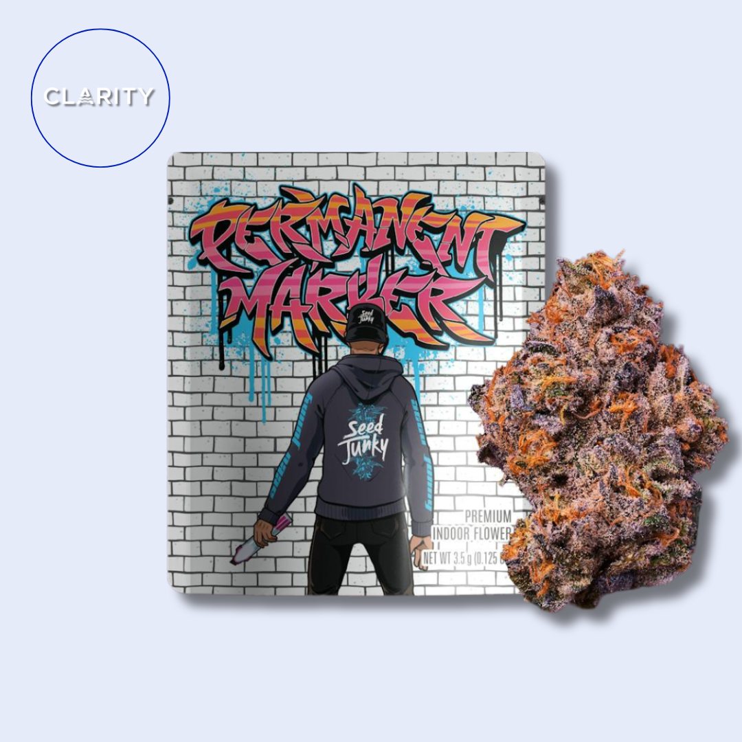 Photograph of product: Seed Junky Prepackaged Flower | Permanent Marker - 3.5g