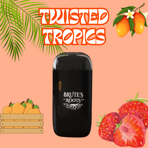 Photograph of product: Twisted Tropics - 1g Disposable Vape - Brute's Roots - REC