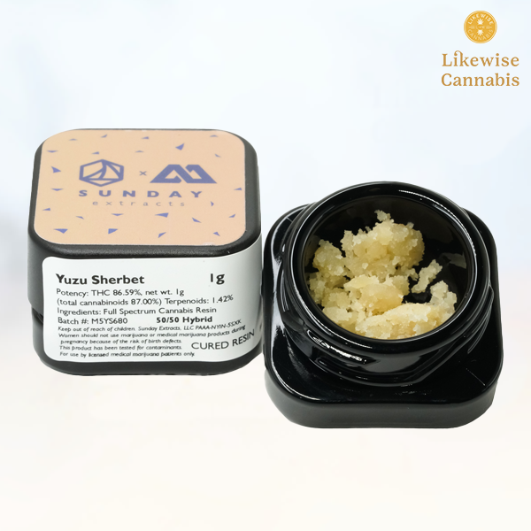 Photograph of product: YUZU SHERBET 1G CURED RESIN