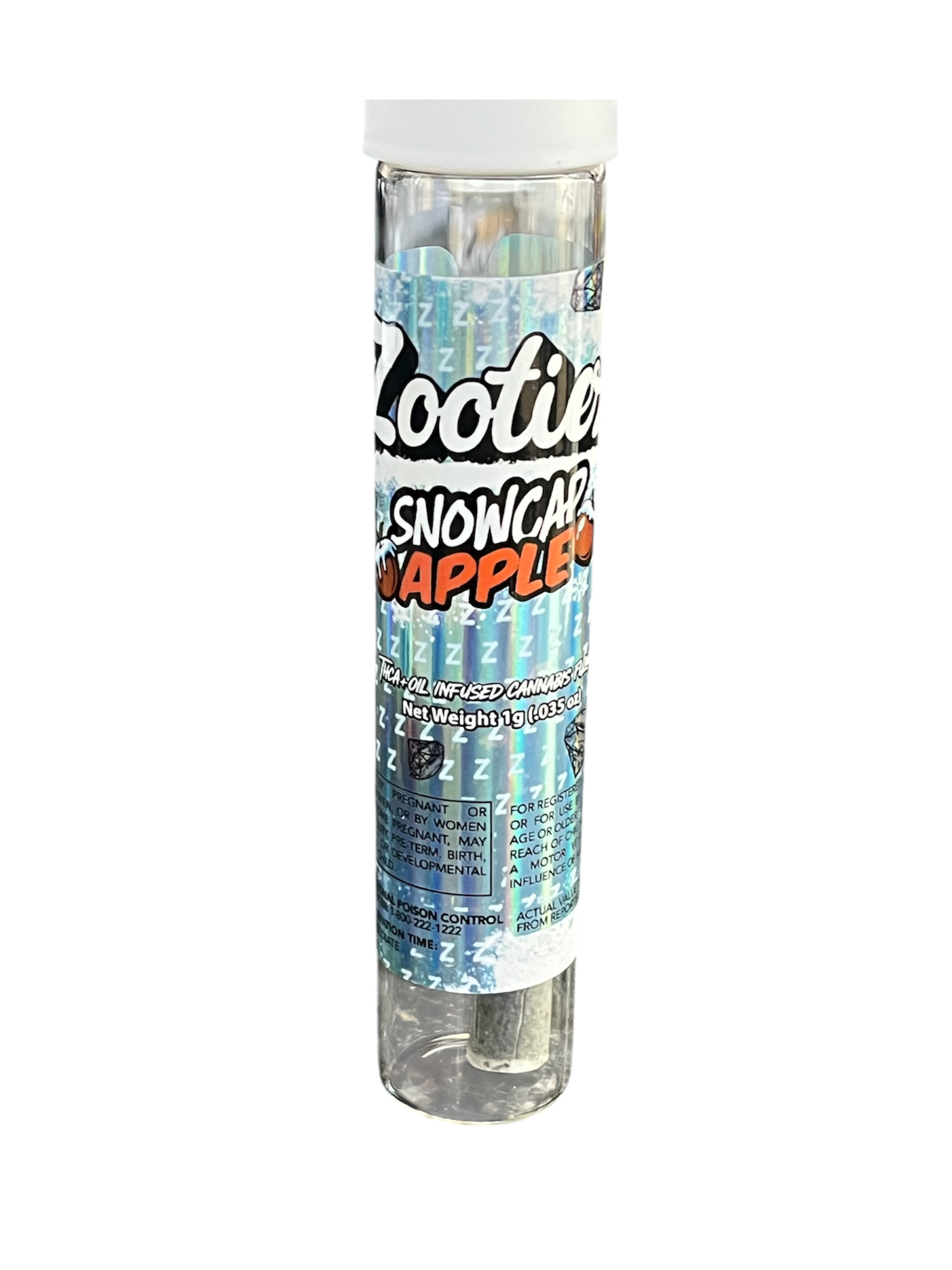 Photograph of product: ZOOTIEZ | SNOWCAP APPLE | TH-ouiA INFUSED PREROLL