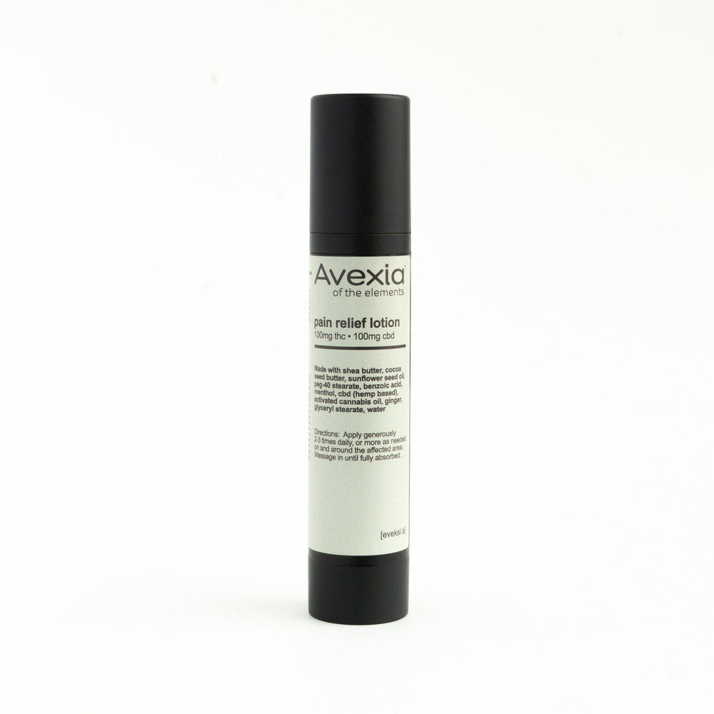 Photograph of product: Avexia | 100mg | Topicals | Lotions | 1:1 TH-oui:CBD | Harmony