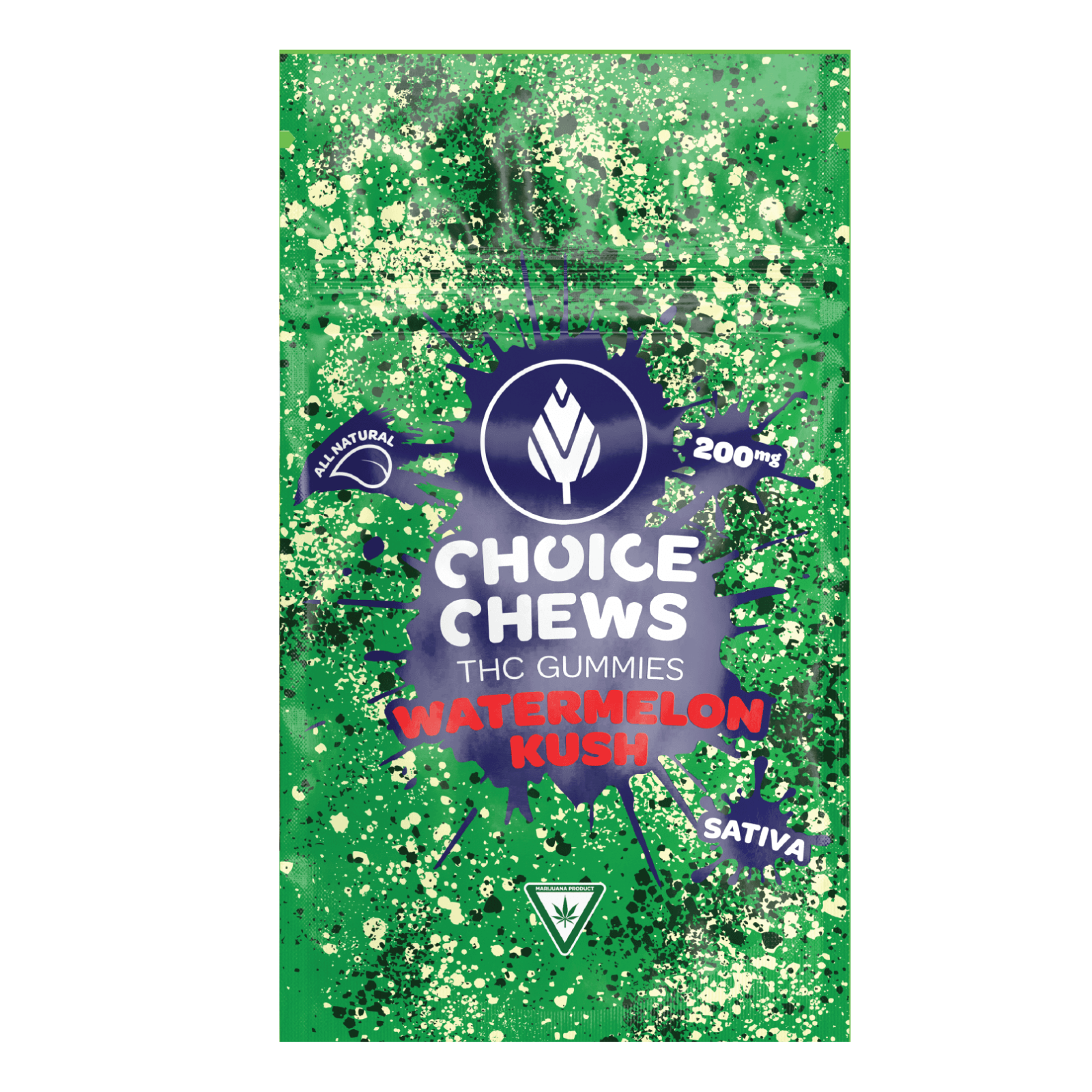Photograph of product: Choice Chews | Watermelon Kush | 200mg Gummies