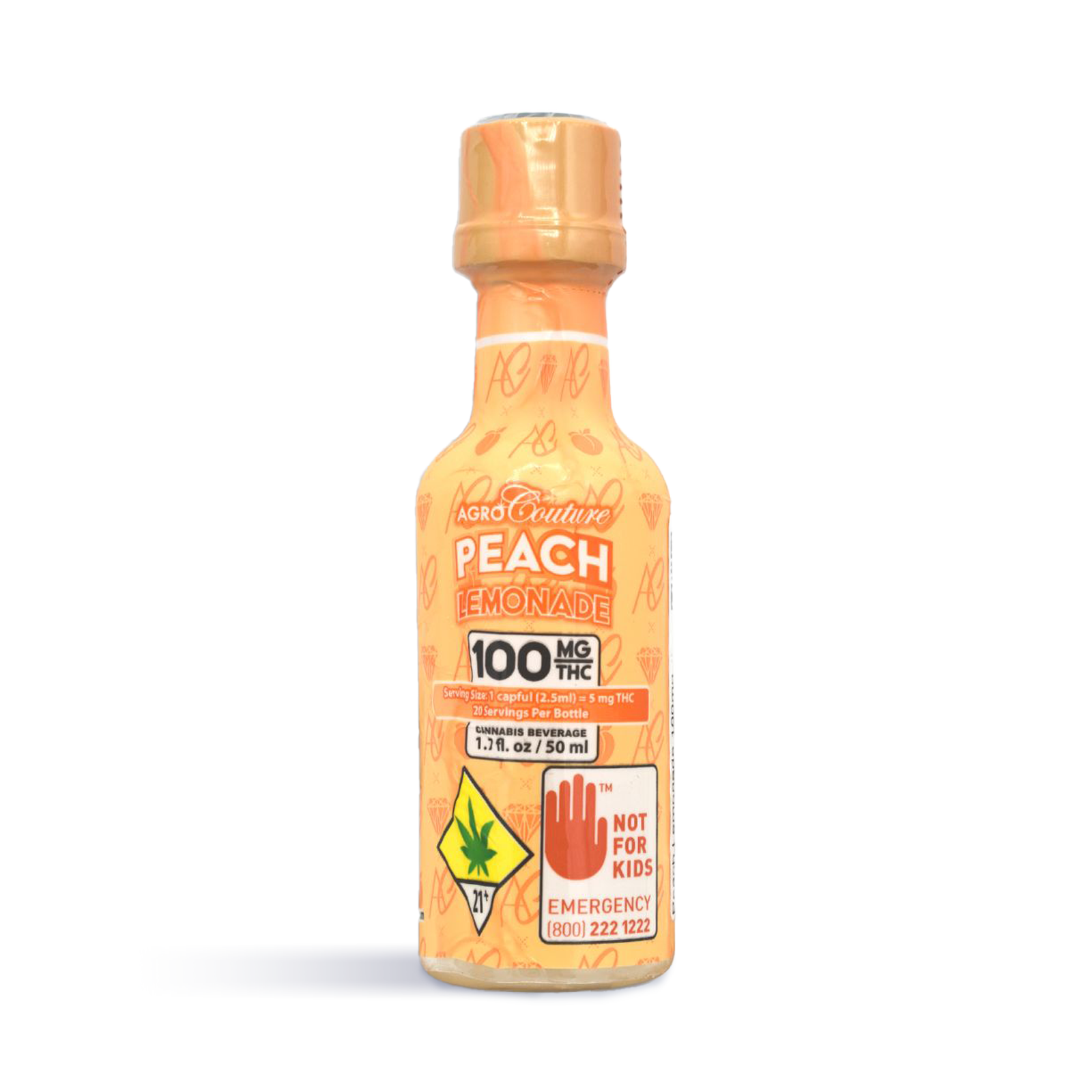 Photograph of product: 1:1 Peach Lemonade Shot | 200mg