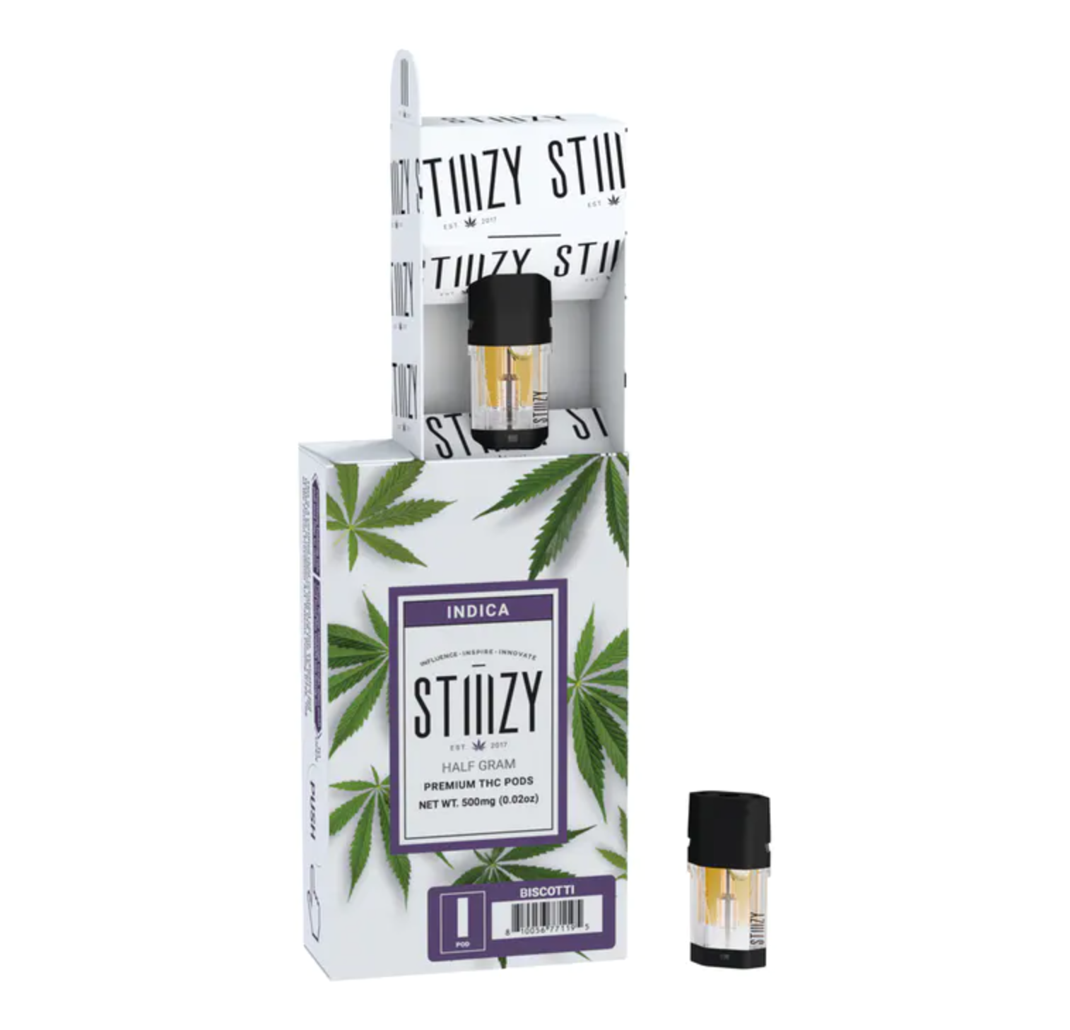 Photograph of product: STIIIZY: BISCOTTI POD Oui'd 0.5G