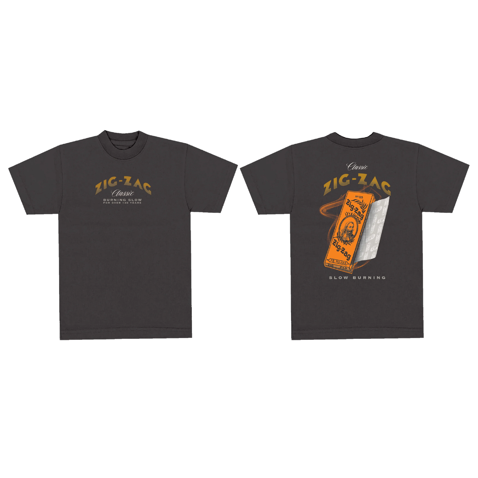 Photograph of product: 2XL T-Shirt | Vintage French Orange - Black | Zig Zag