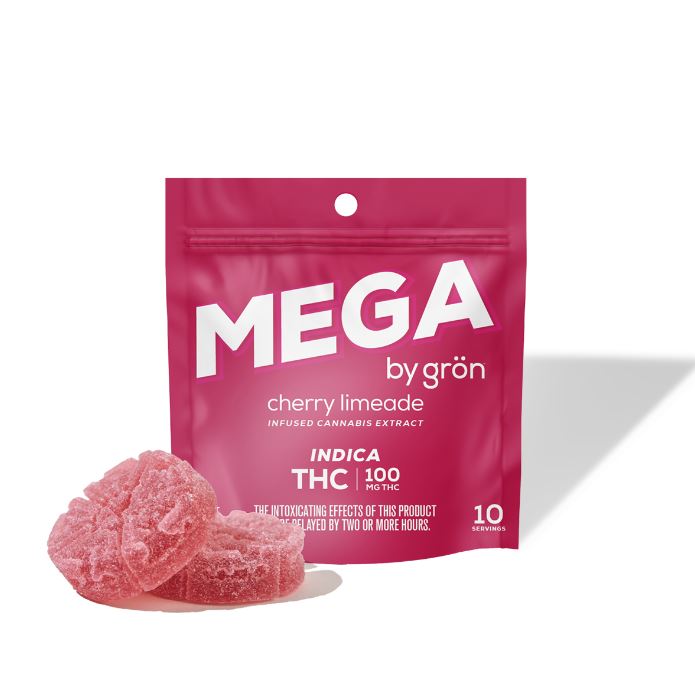 Photograph of product: Gron: Mega Cherry Limeade | 100mg TH-oui | 10pk