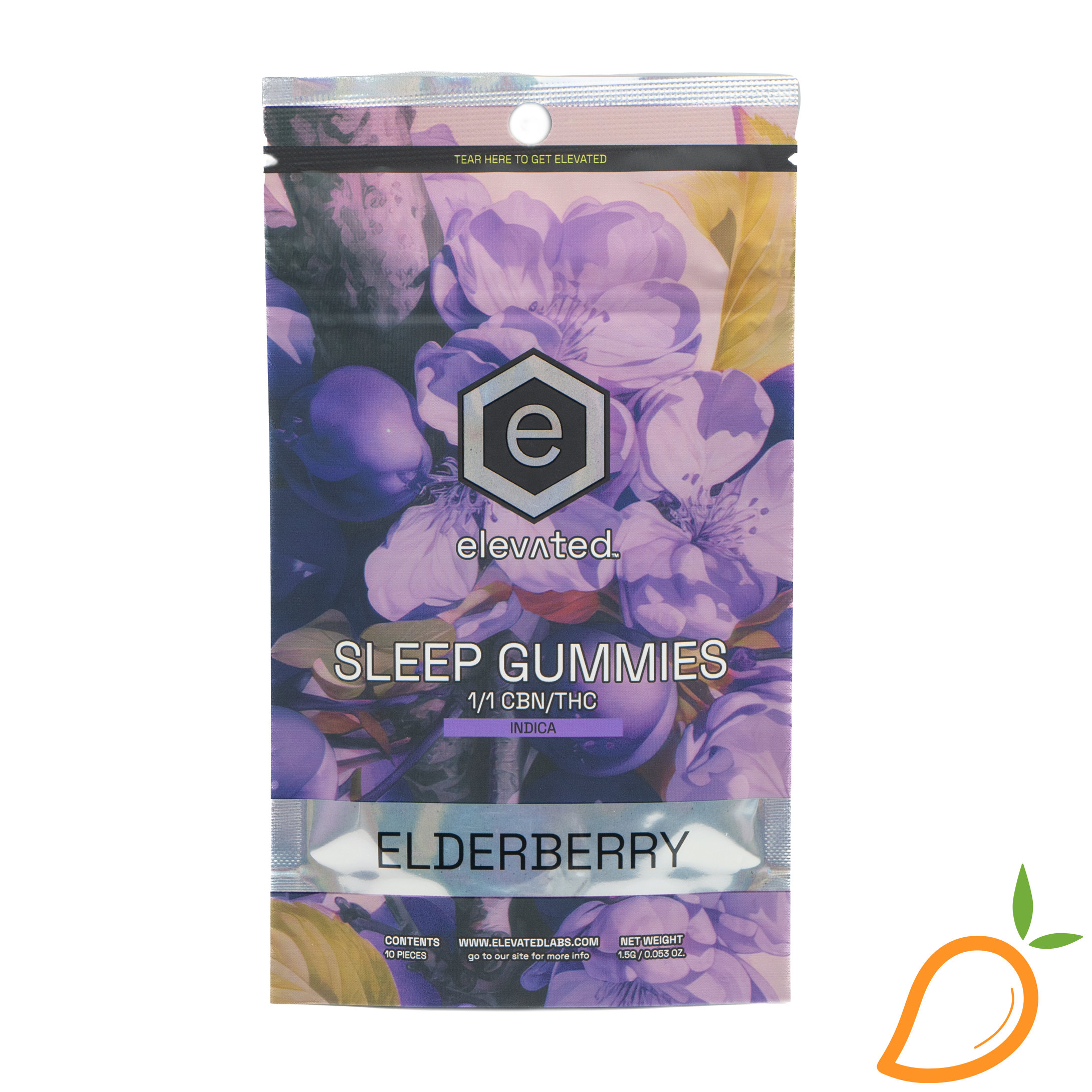 Photograph of product: 100mg 1:1 TH-oui:CBN Night Berry Sleep Gummies Elevated