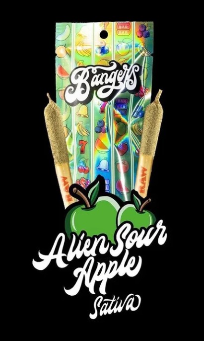 Photograph of product: (20304) Alien Sour Apple 2Pk INF PreRolls