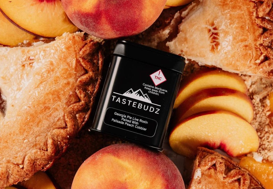 Photograph of product: Tastebudz Georgia Pie Live Rosin Gummies 100mg {Hybrid}