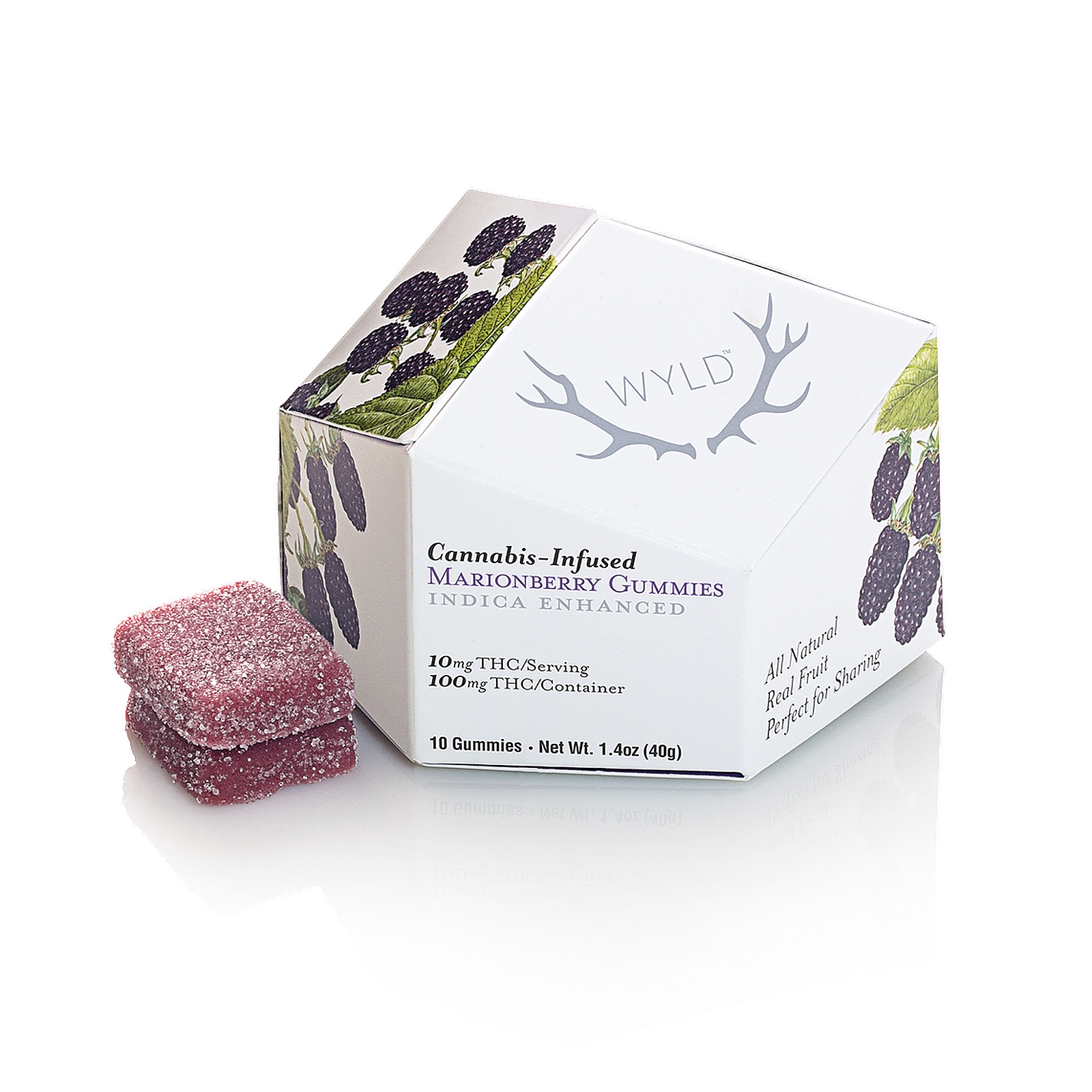 Photograph of product: (Rec) 100mg Marionberry Gummy Indica- WYLD