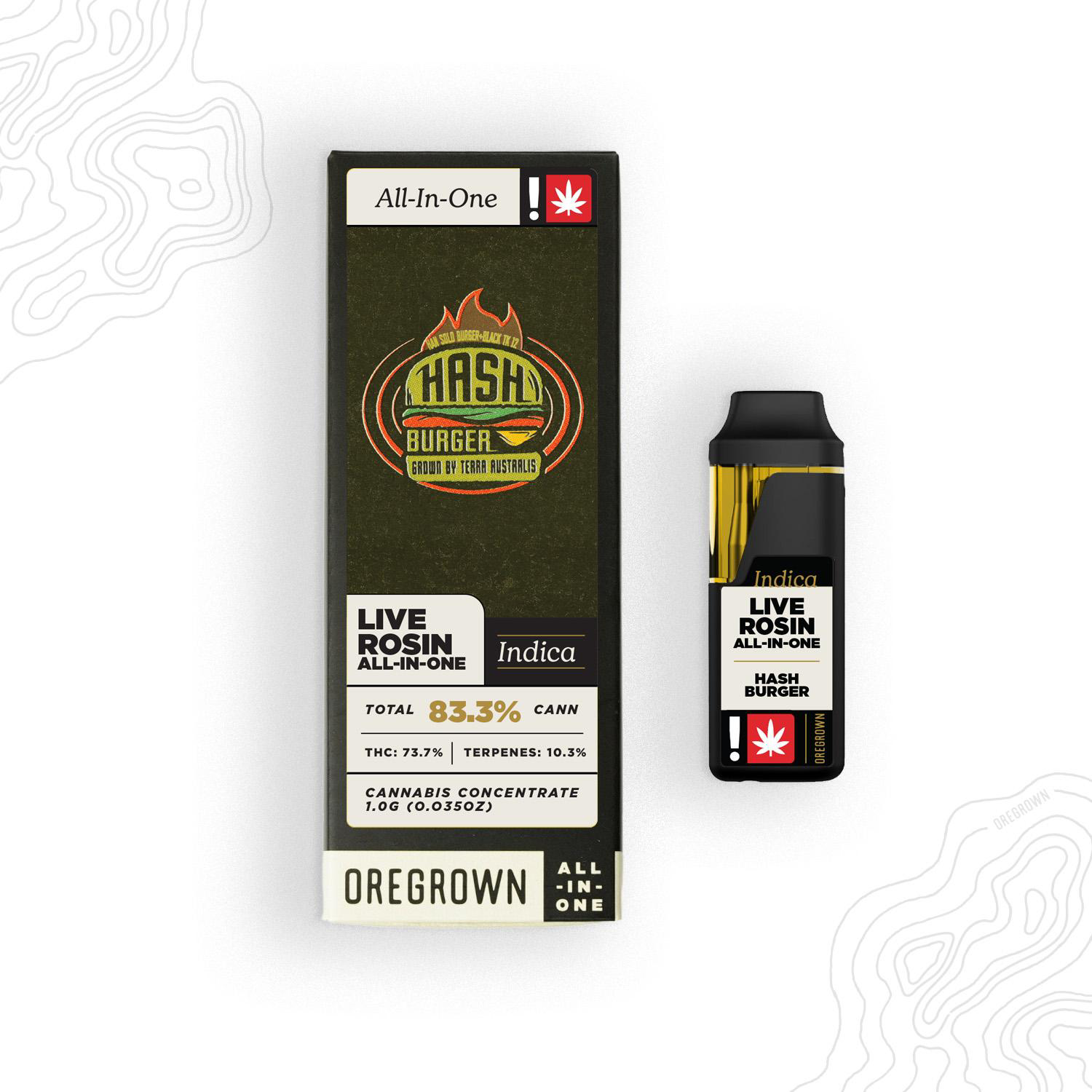 Photograph of product: Cartridge - TF - Oregrown - 1g Rosin - Swiss Watch