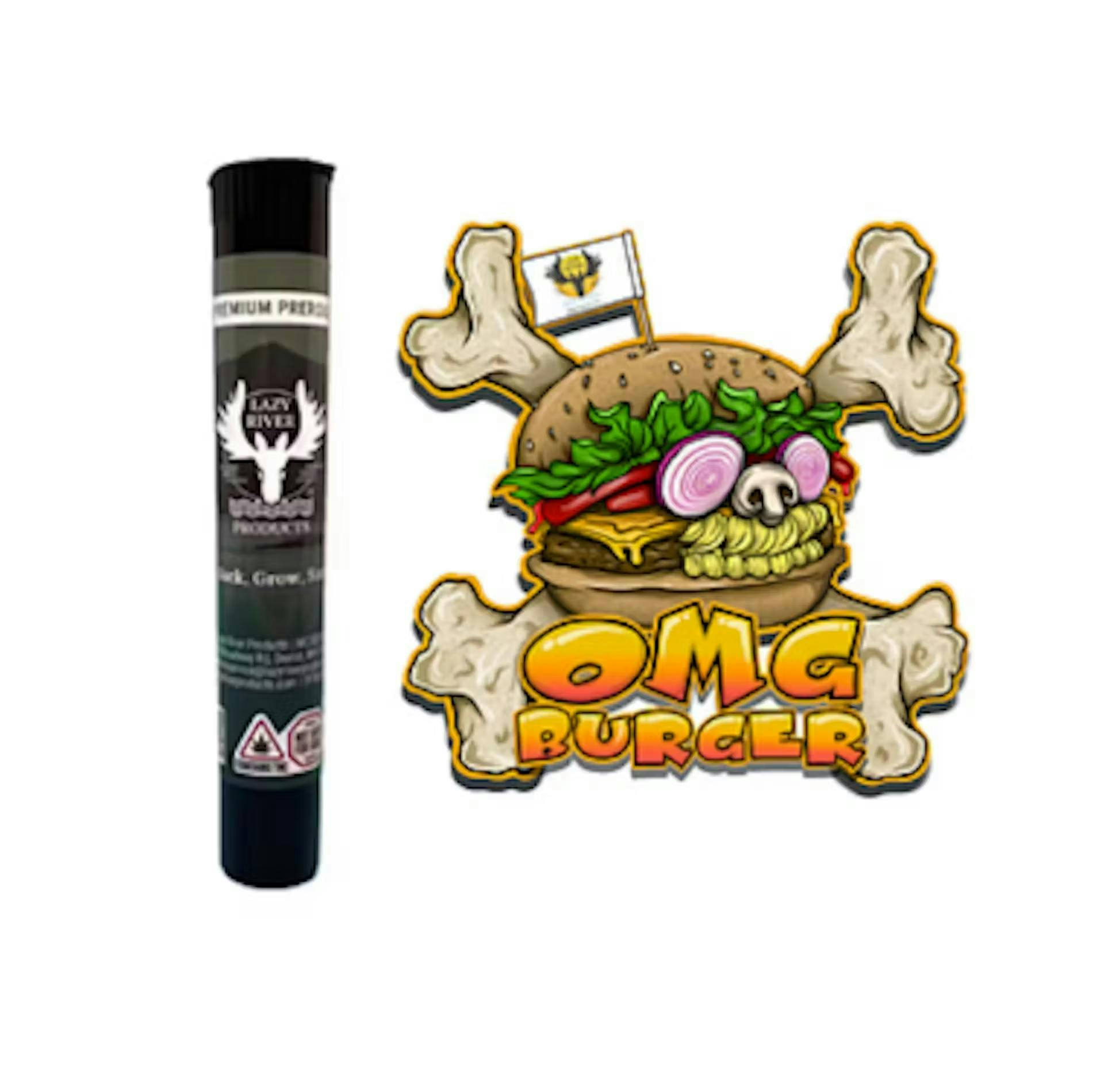 Photograph of product: OMG Burger-1g Pre-Roll TAC 25.55