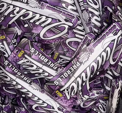 Photograph of product: QUICKIES 1G INFUSED PREROLL - GRAPE SLUSHIE