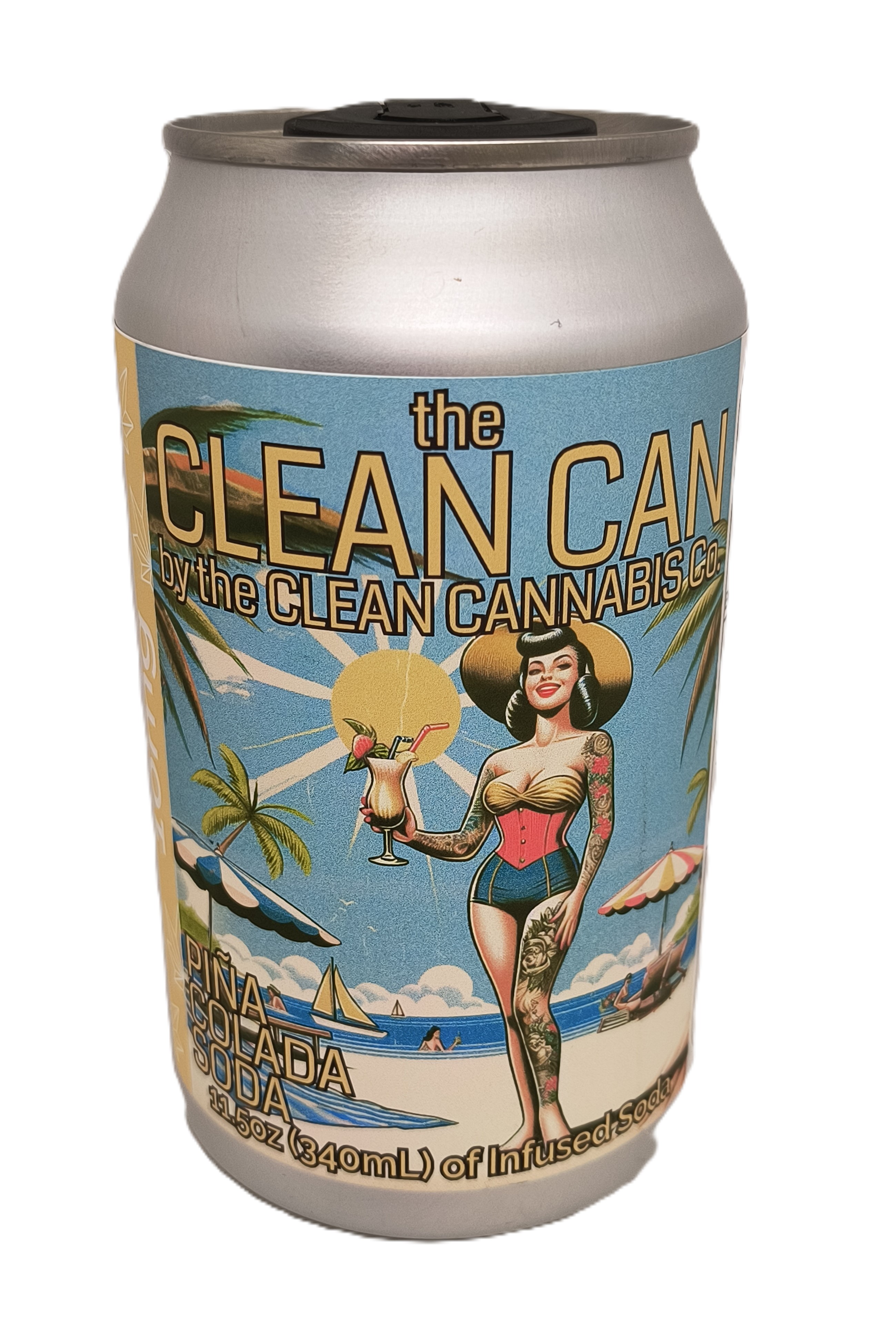 Photograph of product: Pina Colada Soda | 10mg TH-oui | Clean Oui'd
