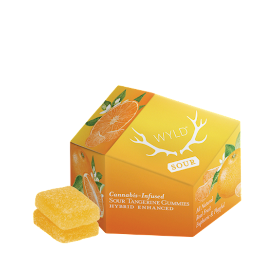 Photograph of product: Wyld - Sour Tangerine Hybrid Gummies 10pk