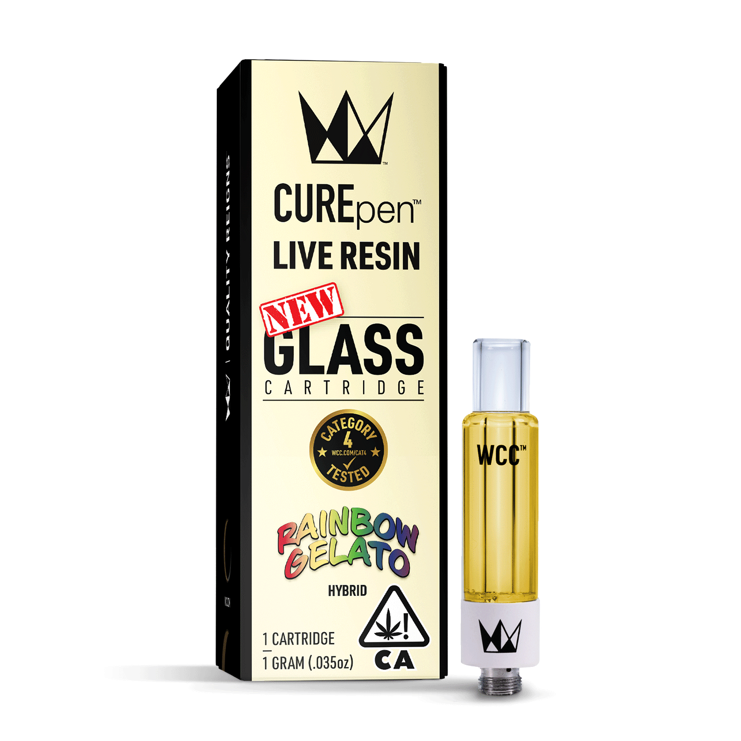 Photograph of product: [West Coast Cure] Live Resin Cartridge - 1g - Rainbow Gelato (H)