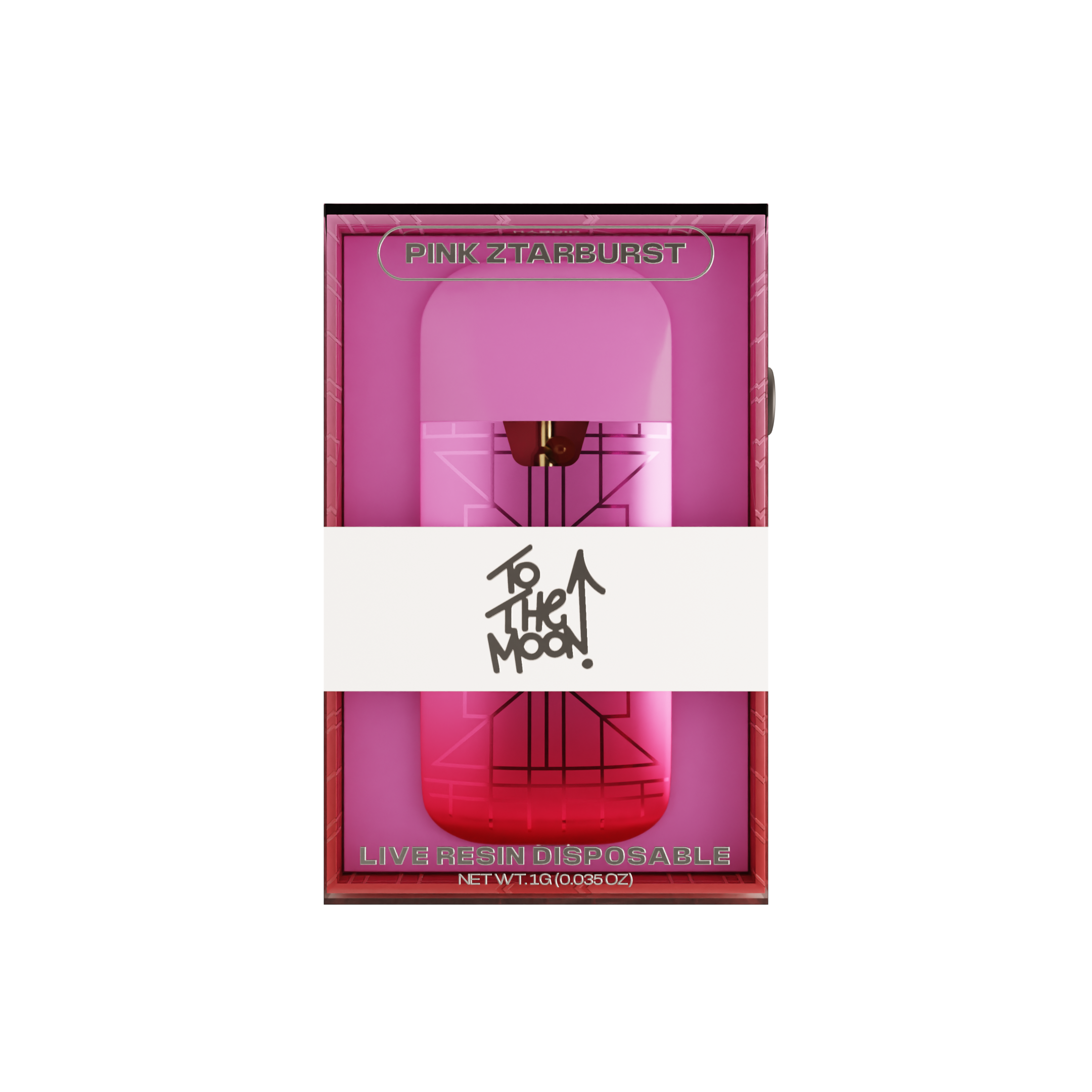 Photograph of product: To the Moon | Pink Ztarburst (h) Live Resin 1g Disposable Vape