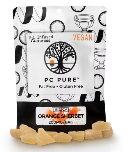 Photograph of product: Orange Sherbet (20mg x 10) 200mg Gummies