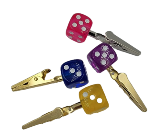 Photograph of product: LuvBuds | Roach Clip | Rolling Dice | Assorted Colors