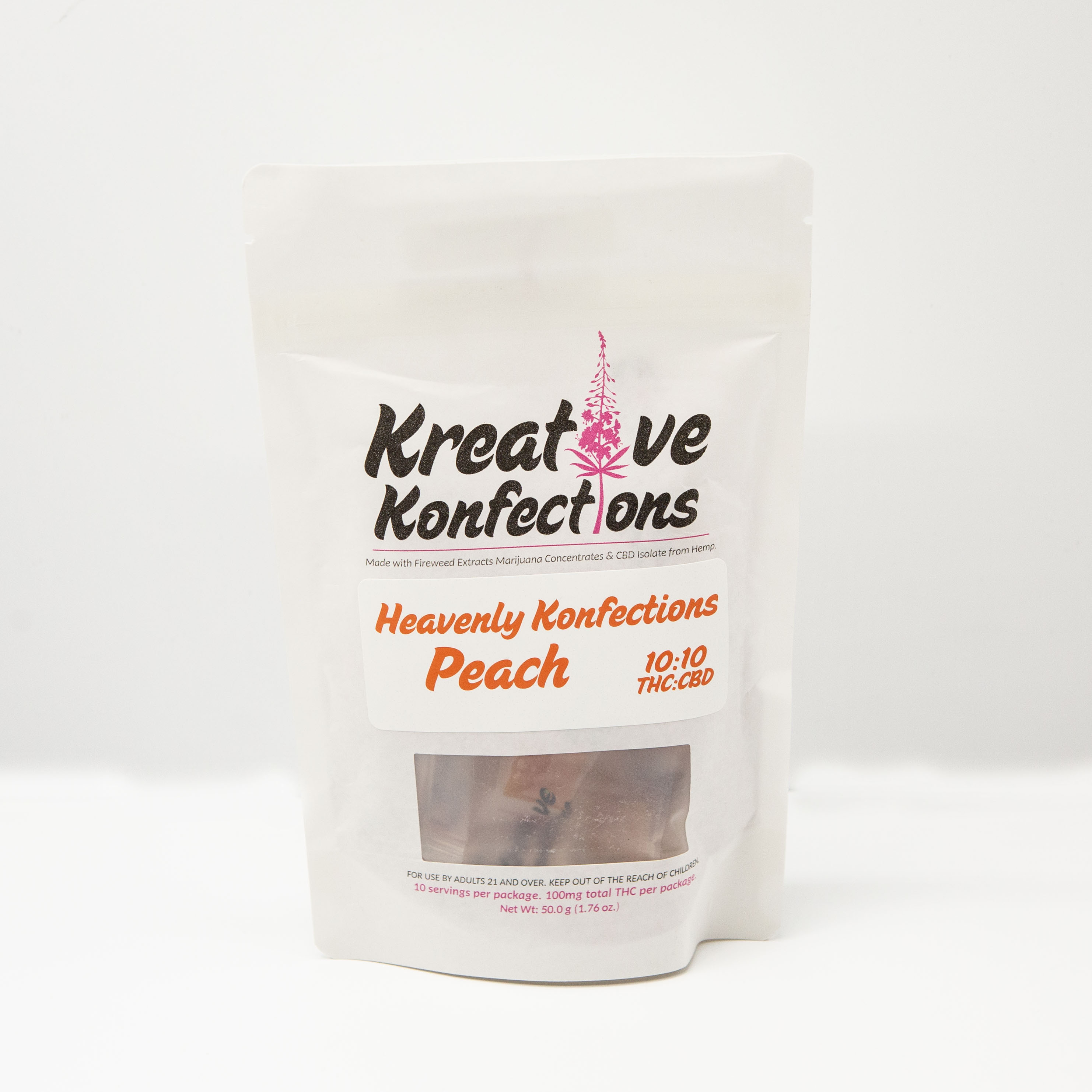 Photograph of product: Peach Heavenly Soft Chews - 100mg