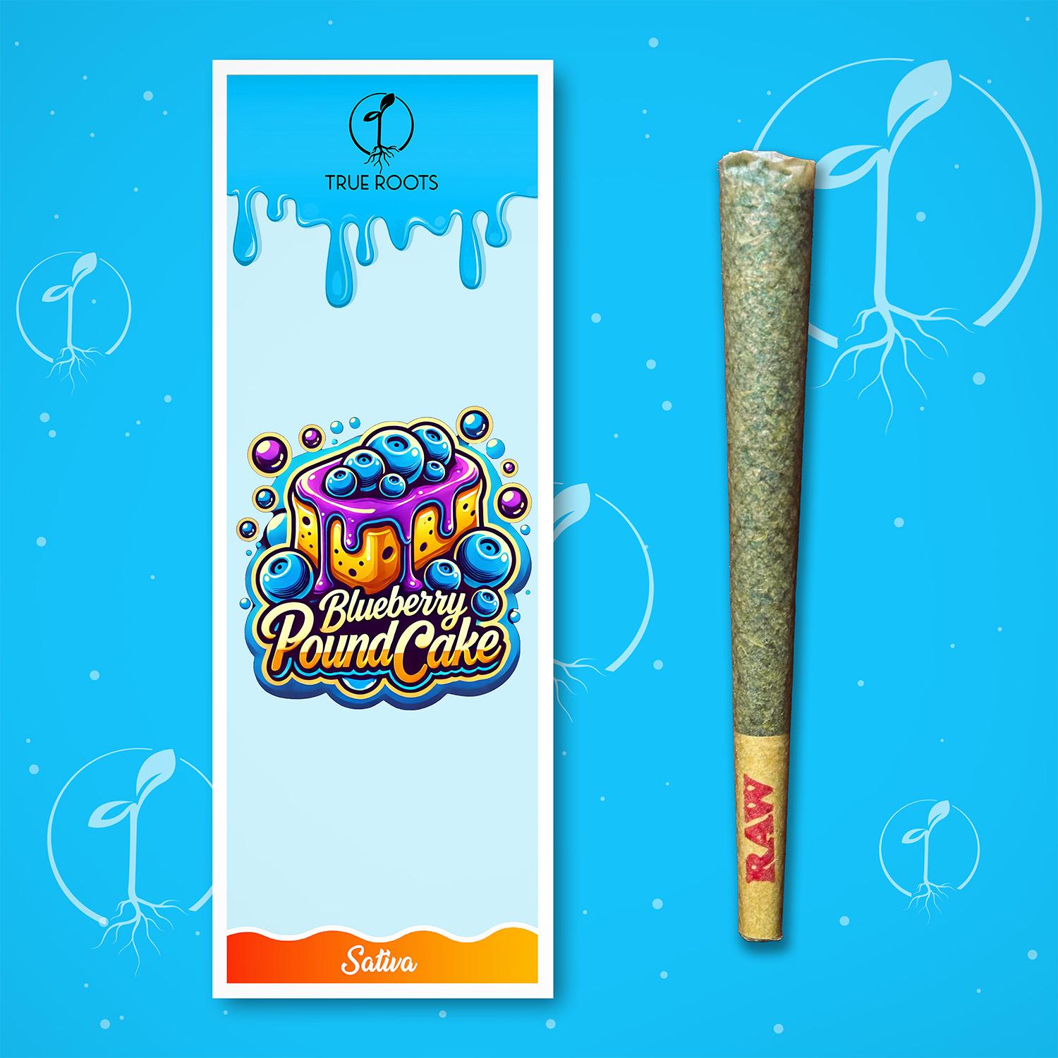 Photograph of product: Canvas Cones - Blueberry Pound Cake - Preroll 1.1g [Oui'd]