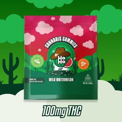 Photograph of product: Wild Watermelon Gummies 100mg (10-Pack | 10mg Each)