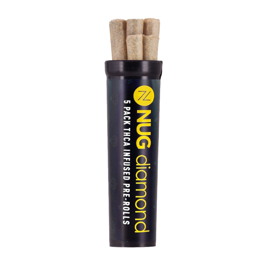 Photograph of product: Oui'd 5G DIAMOND INFUSED 5 PACK PREROLLS