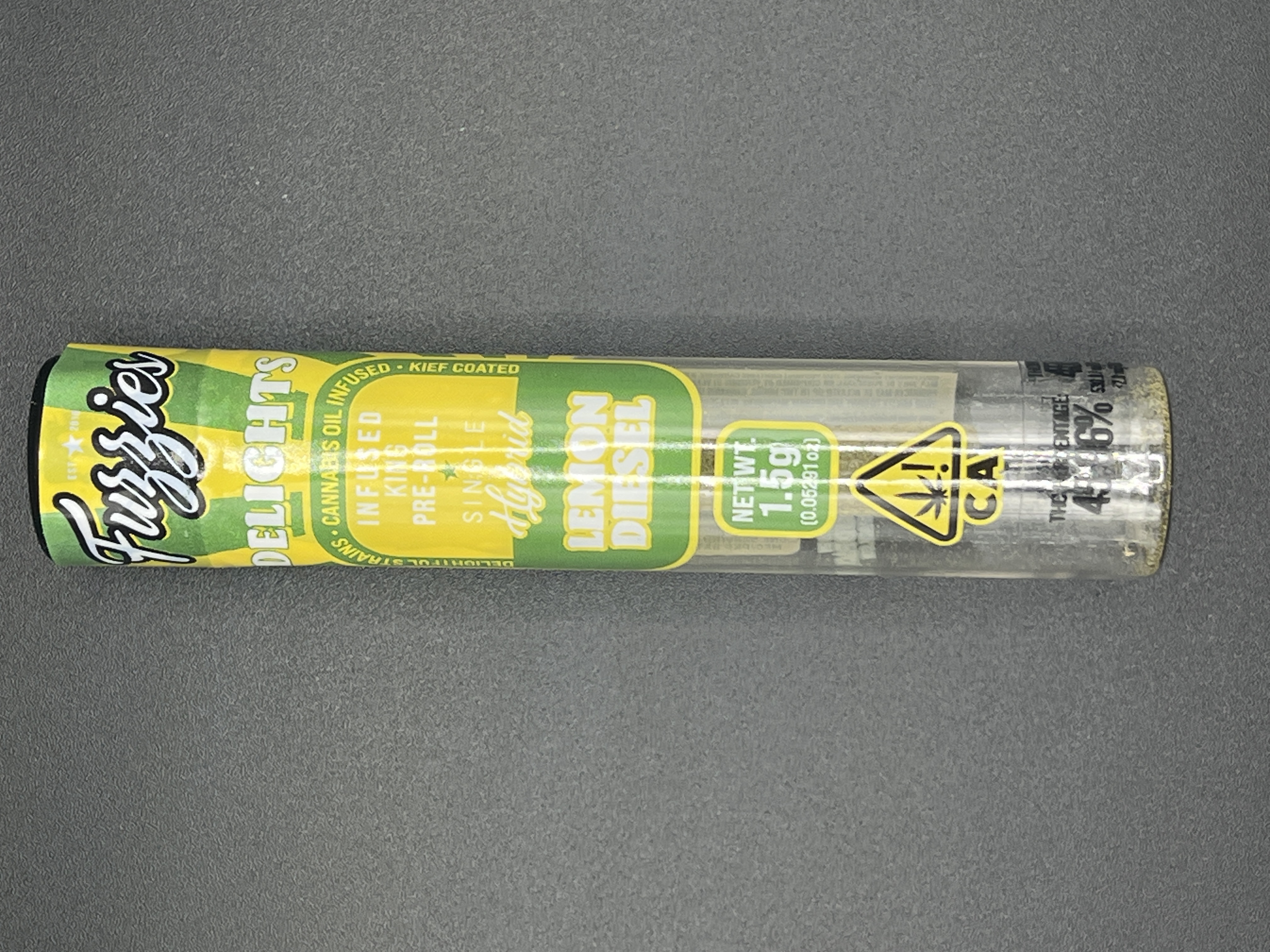 Photograph of product: Fuzzies - Lemon Diesel 1.5g Infused PR