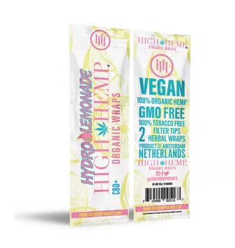 Photograph of product: High Hemp Hydro Lemonade Organic Wraps 2pk