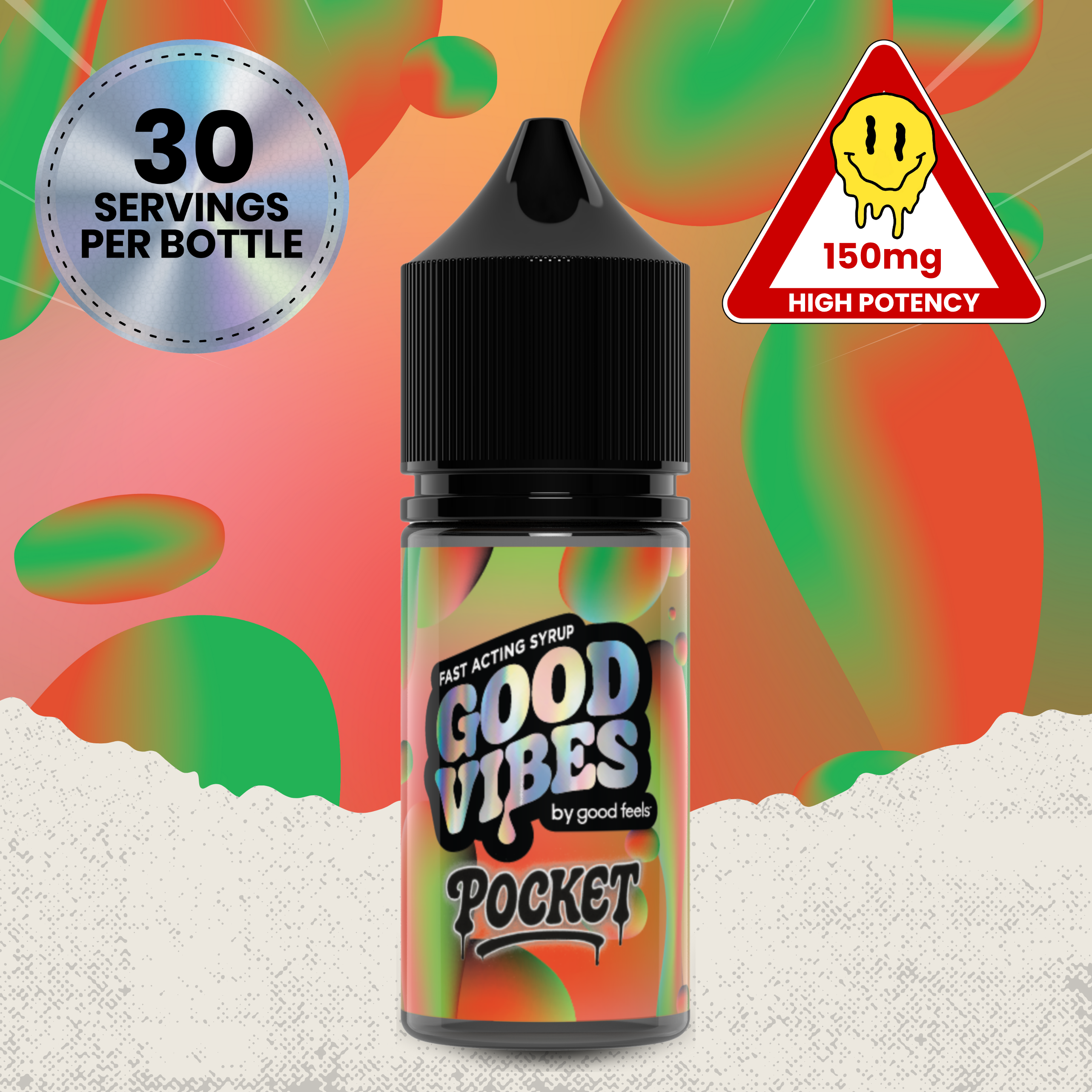 Photograph of product: Watermelon Pocket Size Fast Acting Syrup | 150mg