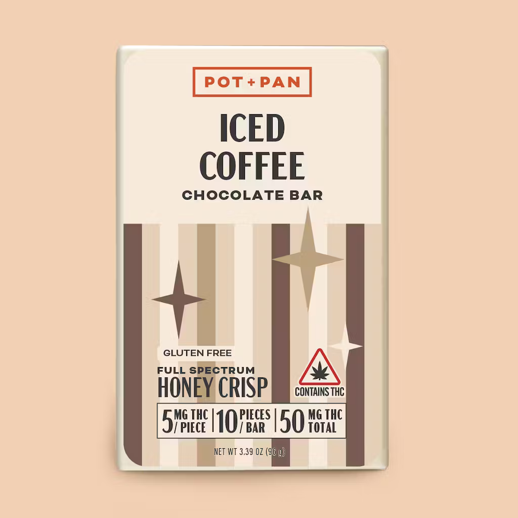 Photograph of Product: Pot+Pan - Iced Coffee - Chocolate Bar - 50mg