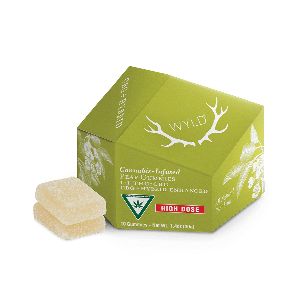 Photograph of product: WYLD - Kiwi 2:1 TH-oui:TH-ouiv - 200mg Gummies (10x20mg)